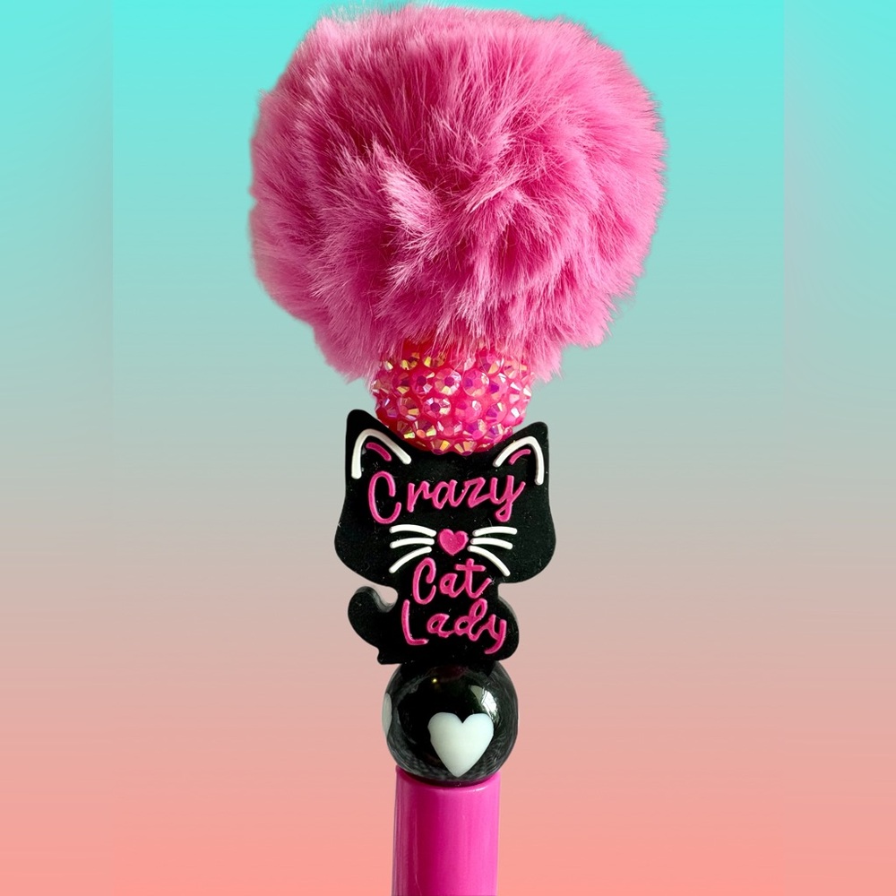 Crazy Cat Lady Fluff Top Custom Ink Pen - Picture 4 of 4
